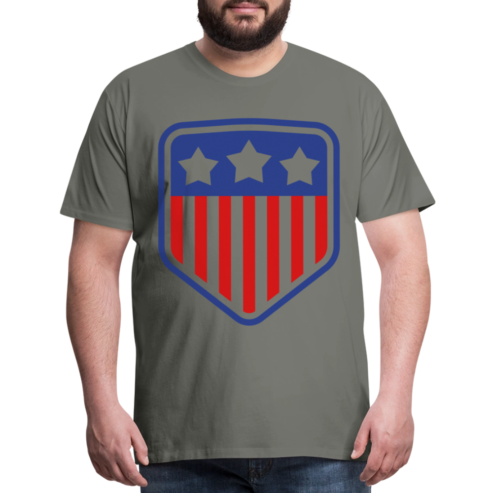 Men's Premium Patriot Tee - asphalt gray