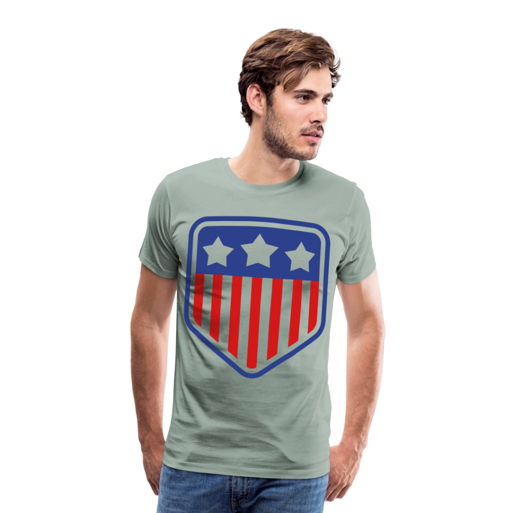 Men's Premium Patriot Tee - steel green