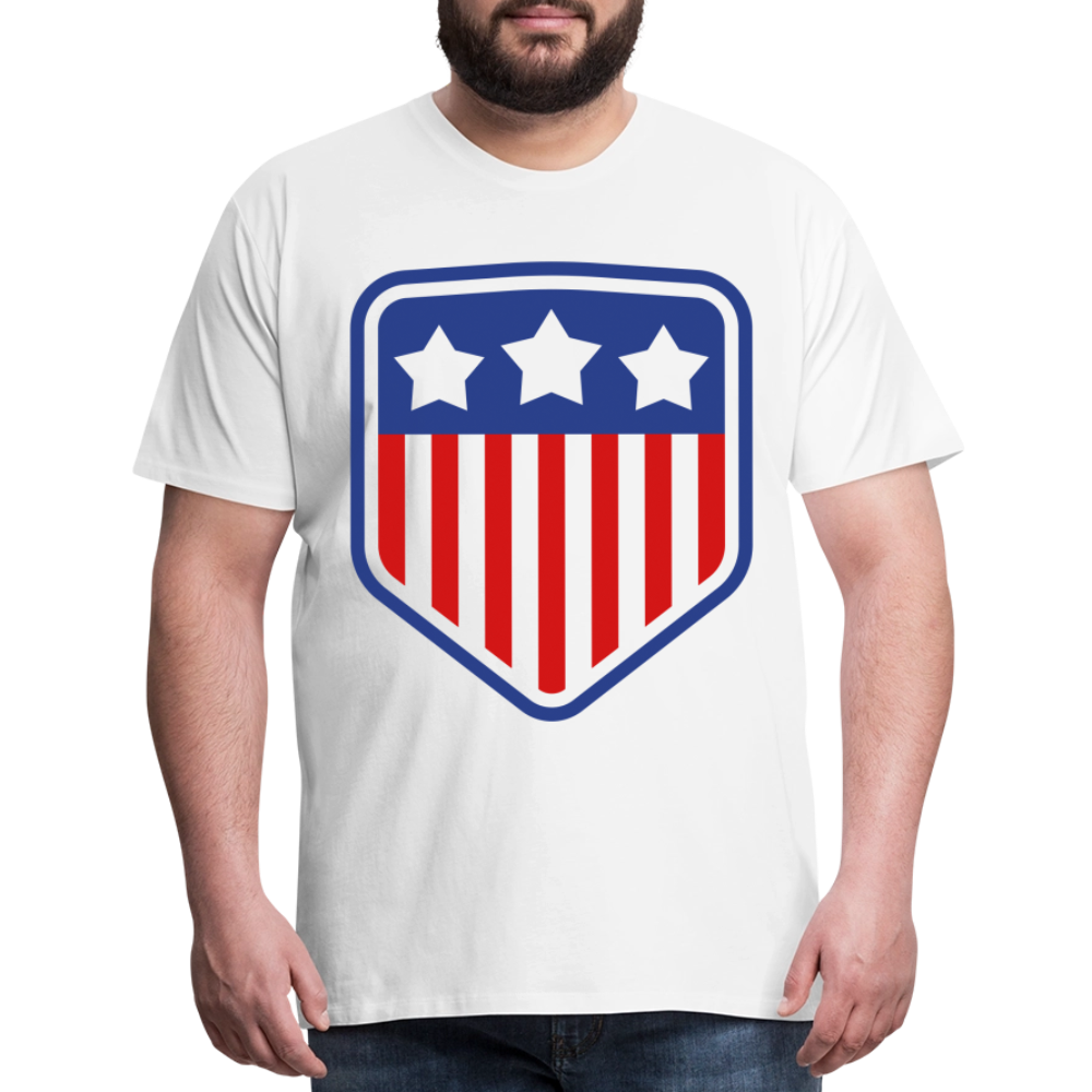 Men's Premium Patriot Tee - white