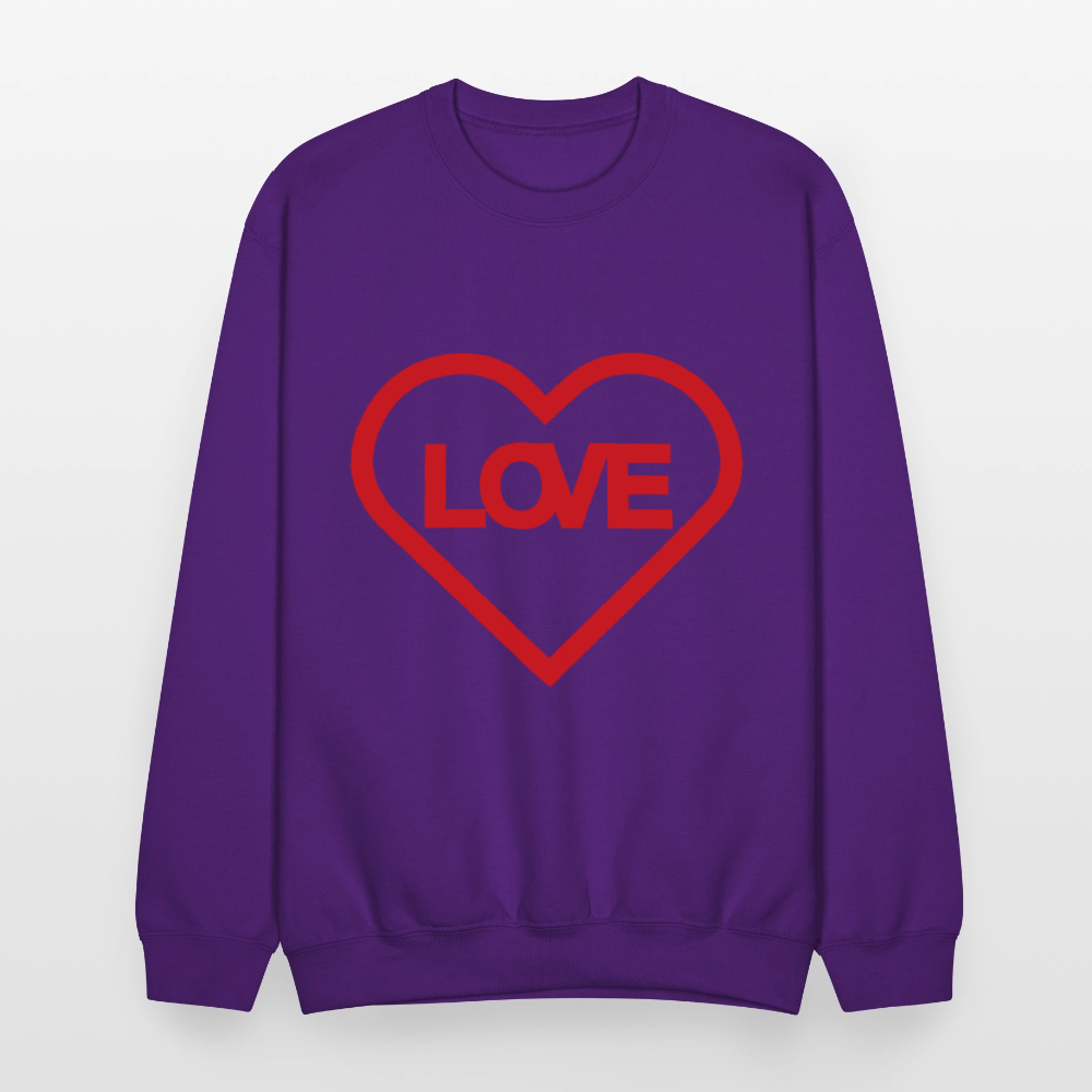 Love Crewneck Sweatshirt - purple