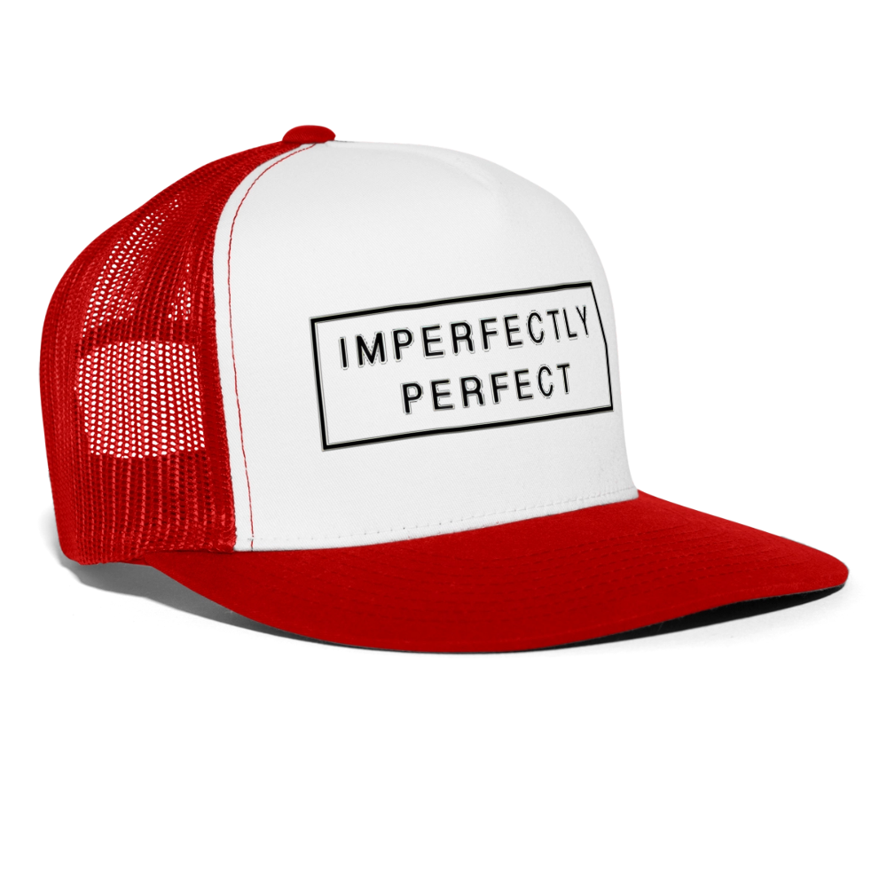 Imperfectly Trucker Hat - white/red