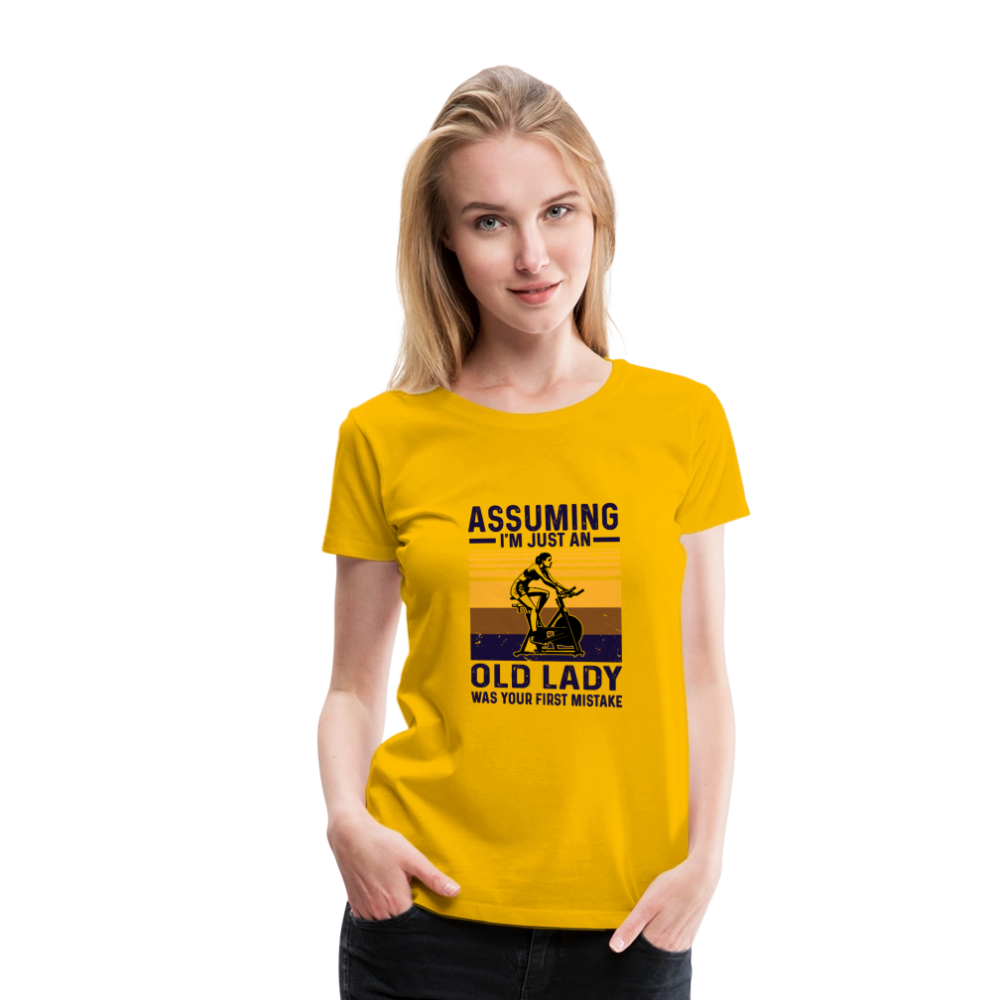 Assuming Women’s Premium T-Shirt - sun yellow
