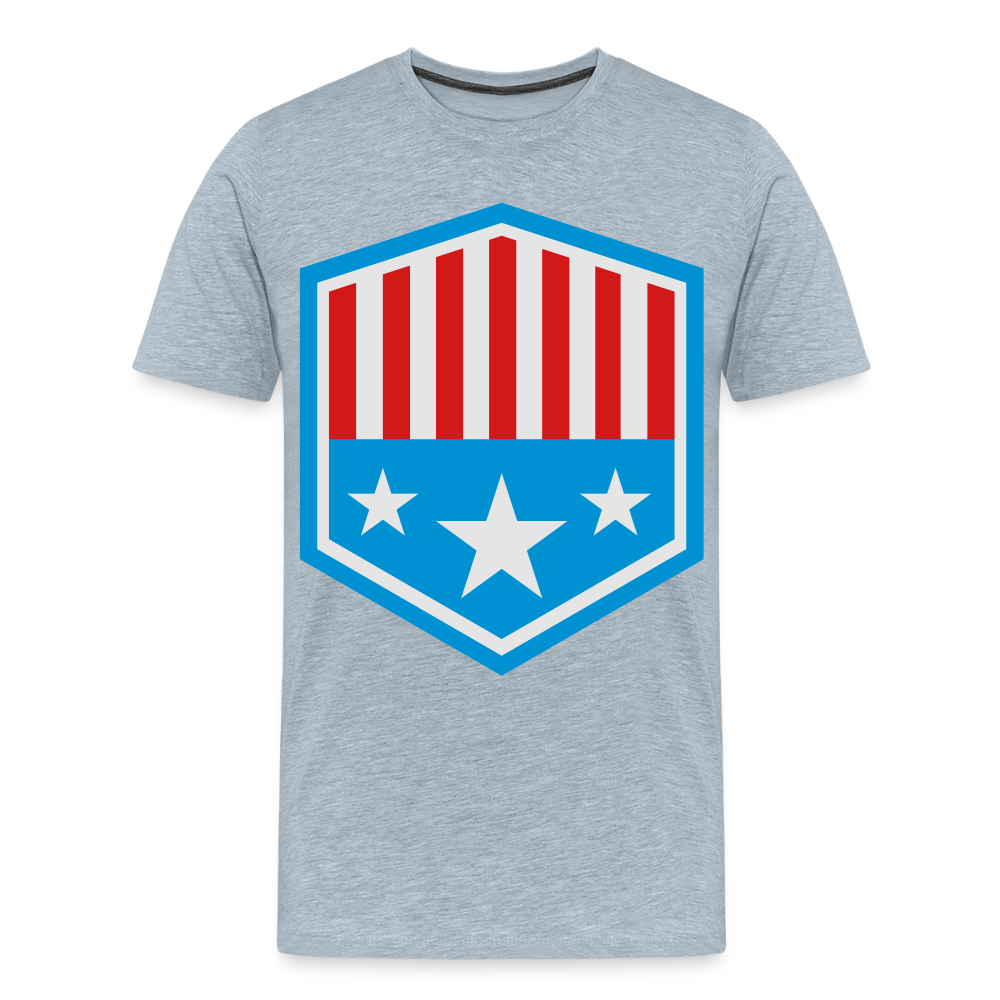 Men's Patriot Tee - heather ice blue