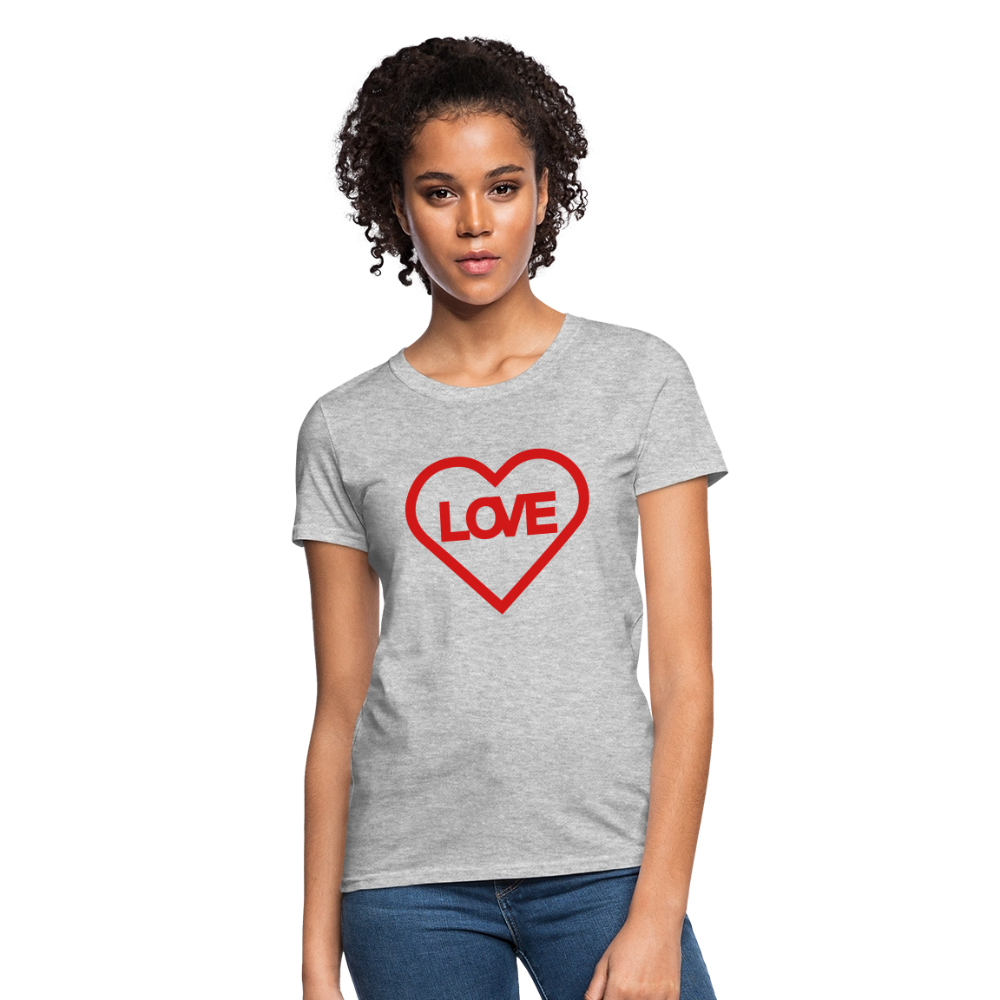 Love Women's T-Shirt - heather gray