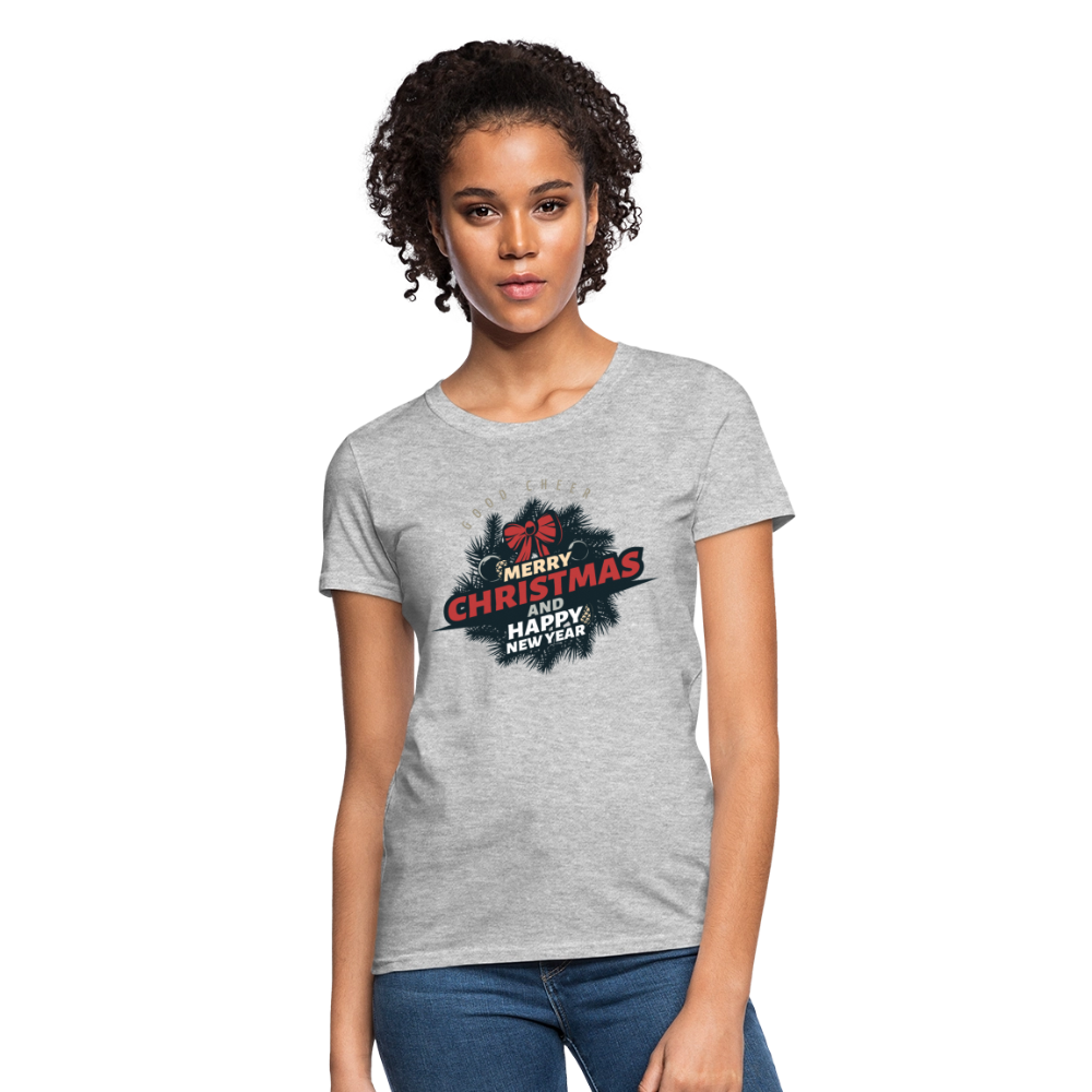 Merry Christmas & HNY Women's T-Shirt - heather gray