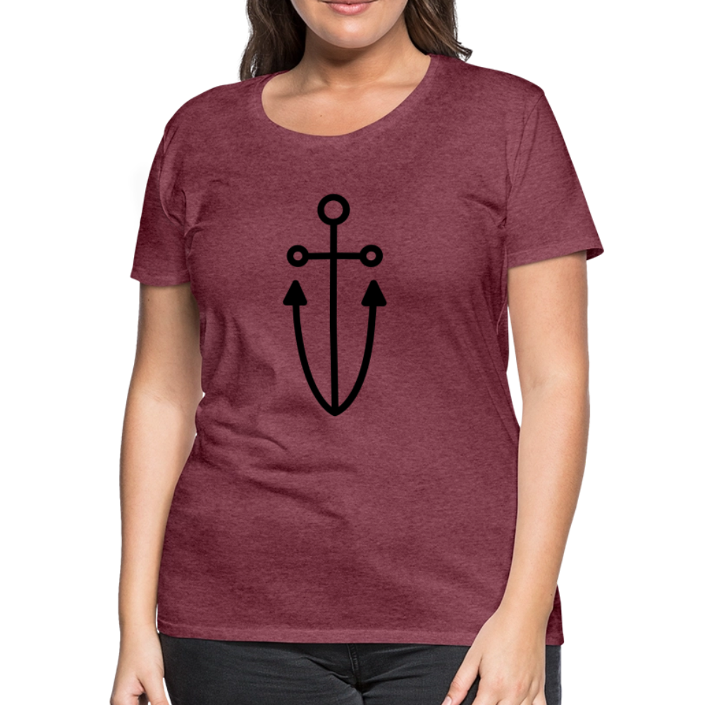 Anchor Women’s Premium T-Shirt - heather burgundy