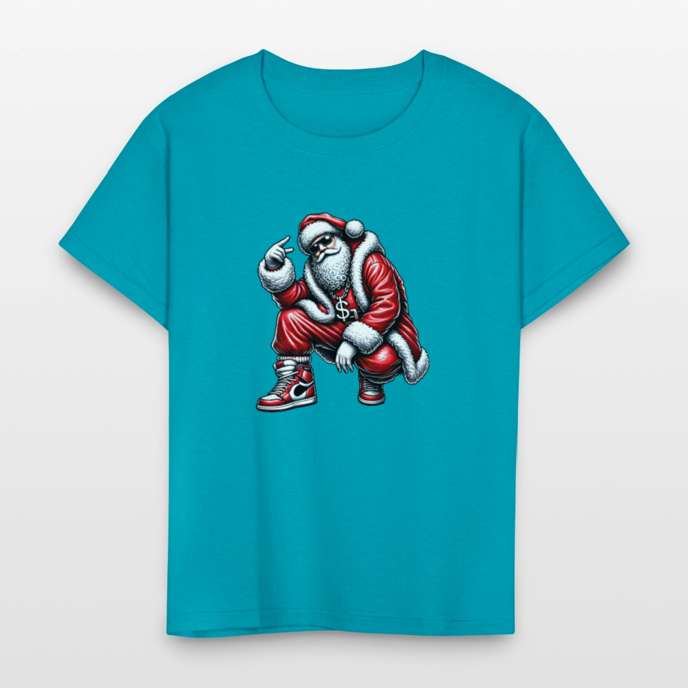 Hip Hop Santa Kids' T-Shirt - turquoise