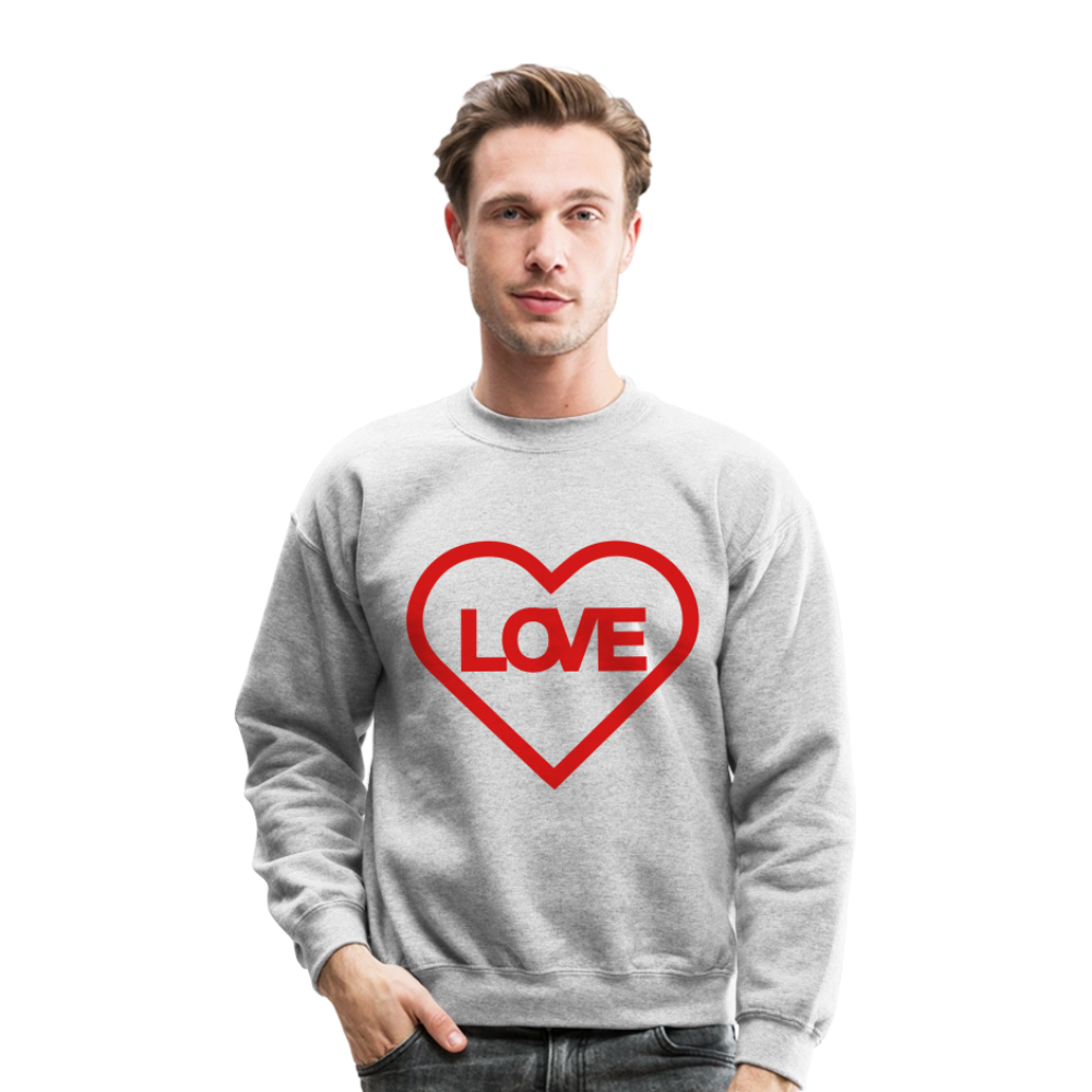 Love Crewneck Sweatshirt - heather gray