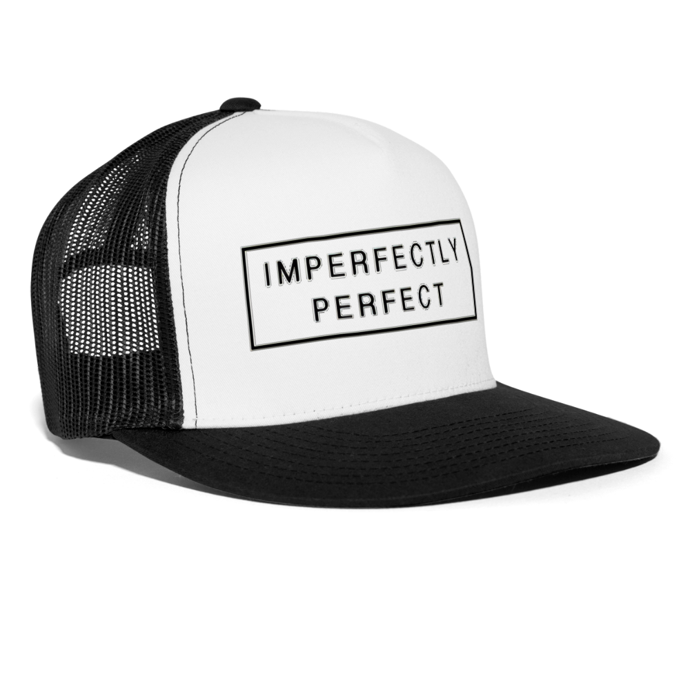 Imperfectly Trucker Hat - white/black