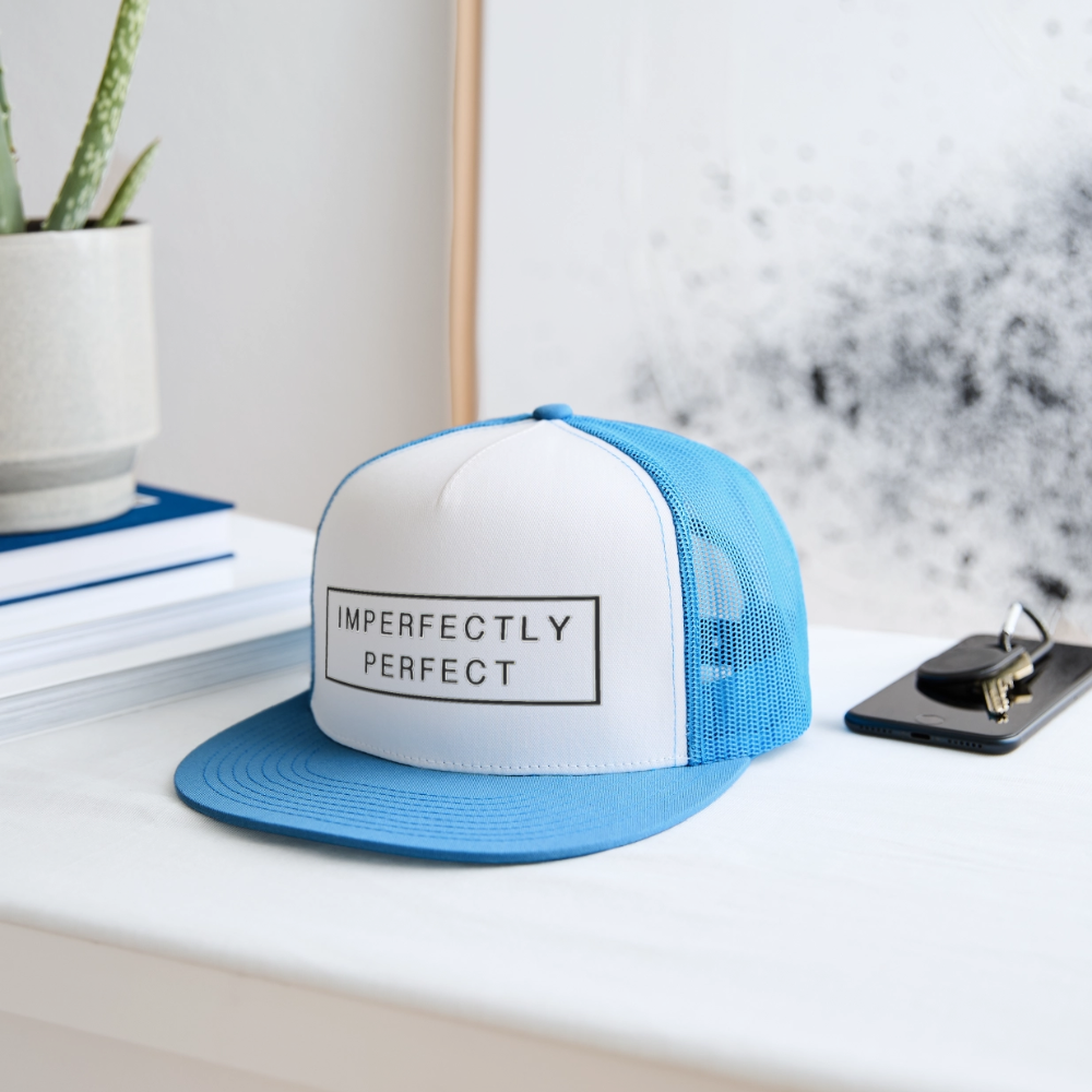 Imperfectly Trucker Hat - white/blue