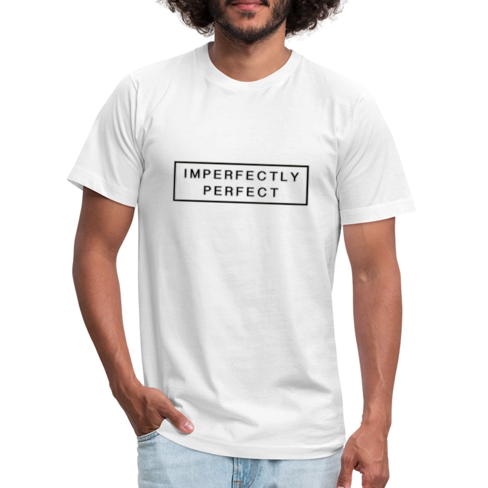 Imperfectly Unisex Jersey T-Shirt by Bella + Canvas - white