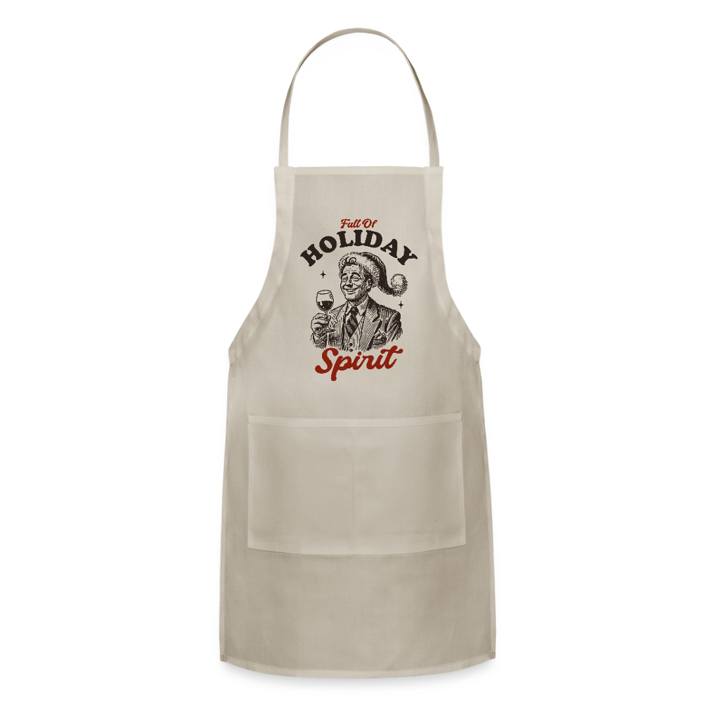 Holiday Spirit Adjustable Apron - natural