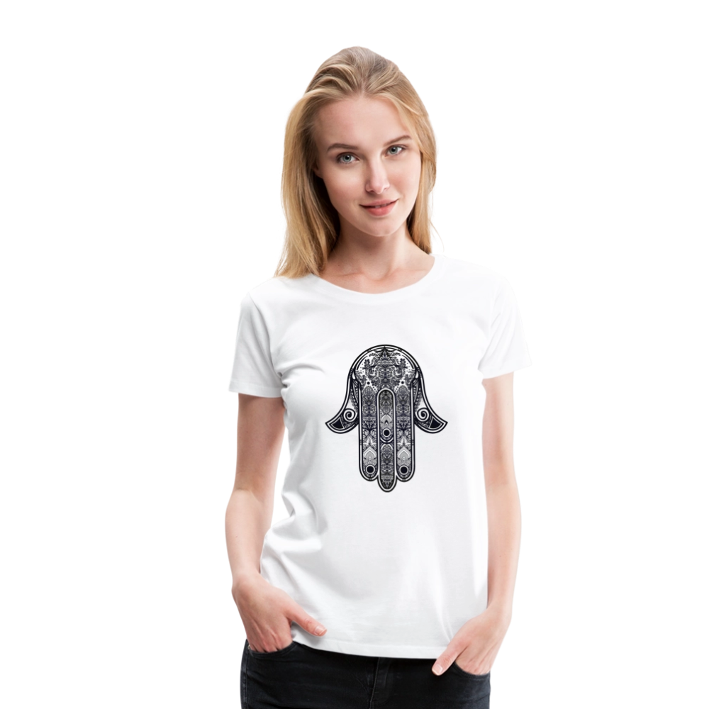 Hand of Fatimah Women’s Premium T-Shirt - white