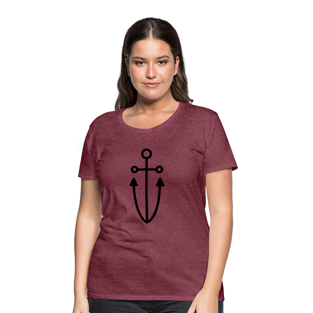 Anchor Women’s Premium T-Shirt - heather burgundy