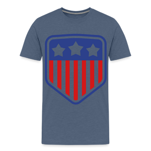 Men's Premium Patriot Tee - heather blue