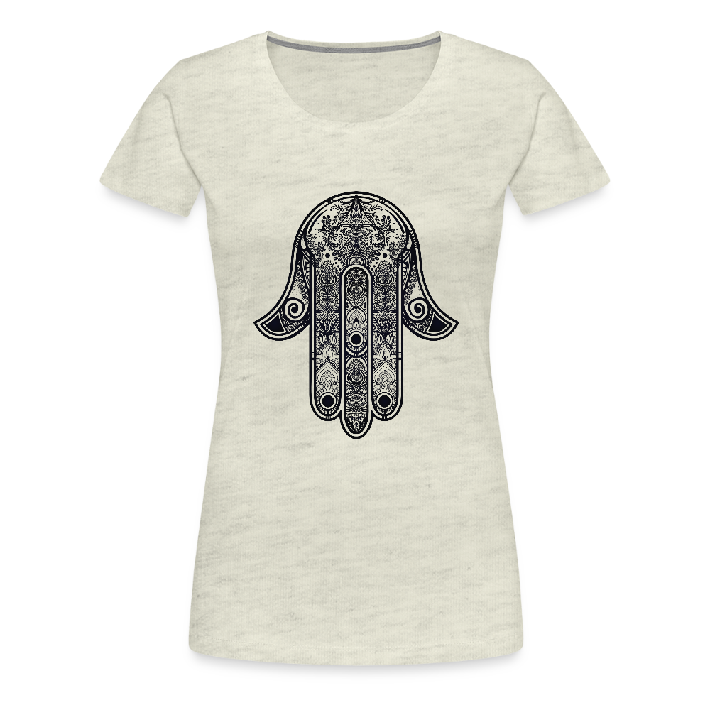 Hand of Fatimah Women’s Premium T-Shirt - heather oatmeal
