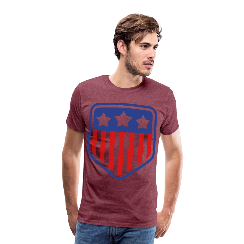 Men's Premium Patriot Tee - heather burgundy