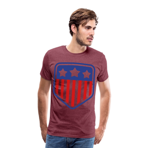 Men's Premium Patriot Tee - heather burgundy