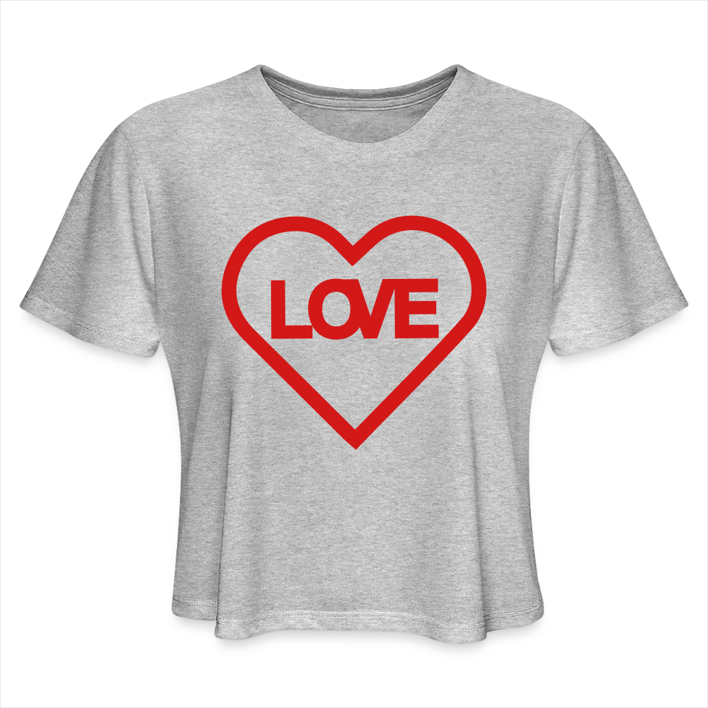 Love Women's Cropped T-Shirt - heather gray