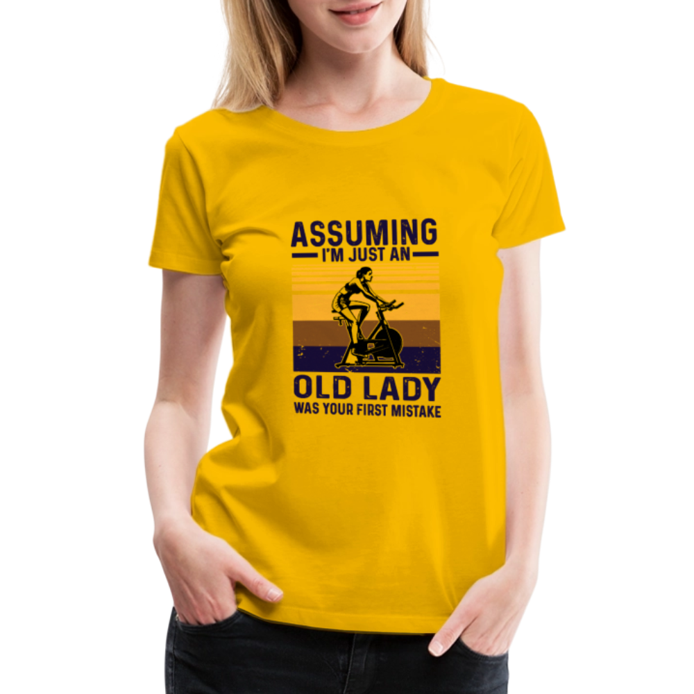 Assuming Women’s Premium T-Shirt - sun yellow