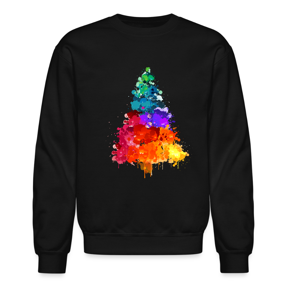 Colorful Tree Crewneck Sweatshirt - black