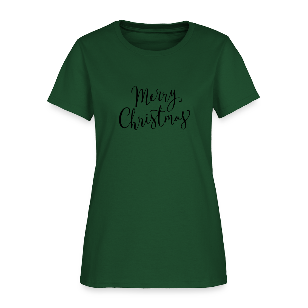 Merry Christmas Women's T-Shirt - forest green