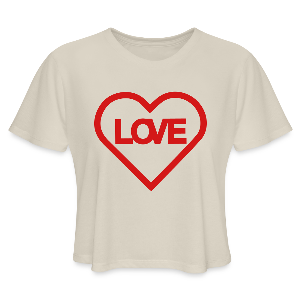 Love Women's Cropped T-Shirt - dust