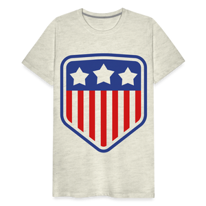 Men's Premium Patriot Tee - heather oatmeal