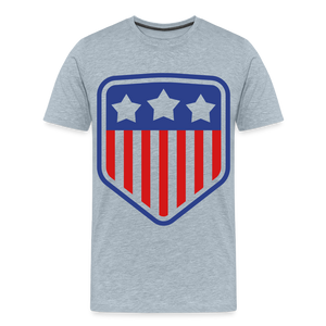 Men's Premium Patriot Tee - heather ice blue