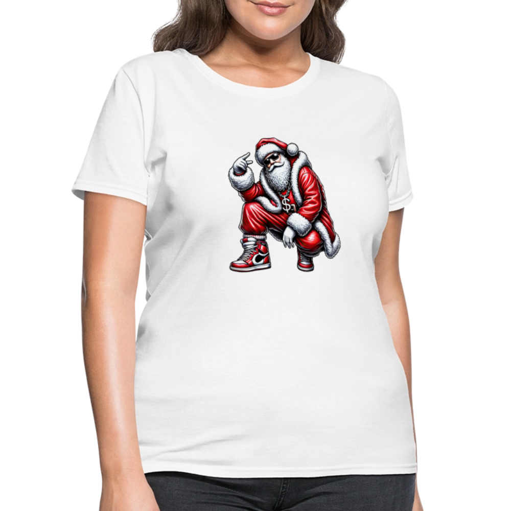 Hip Hop Santa Women's T-Shirt - white