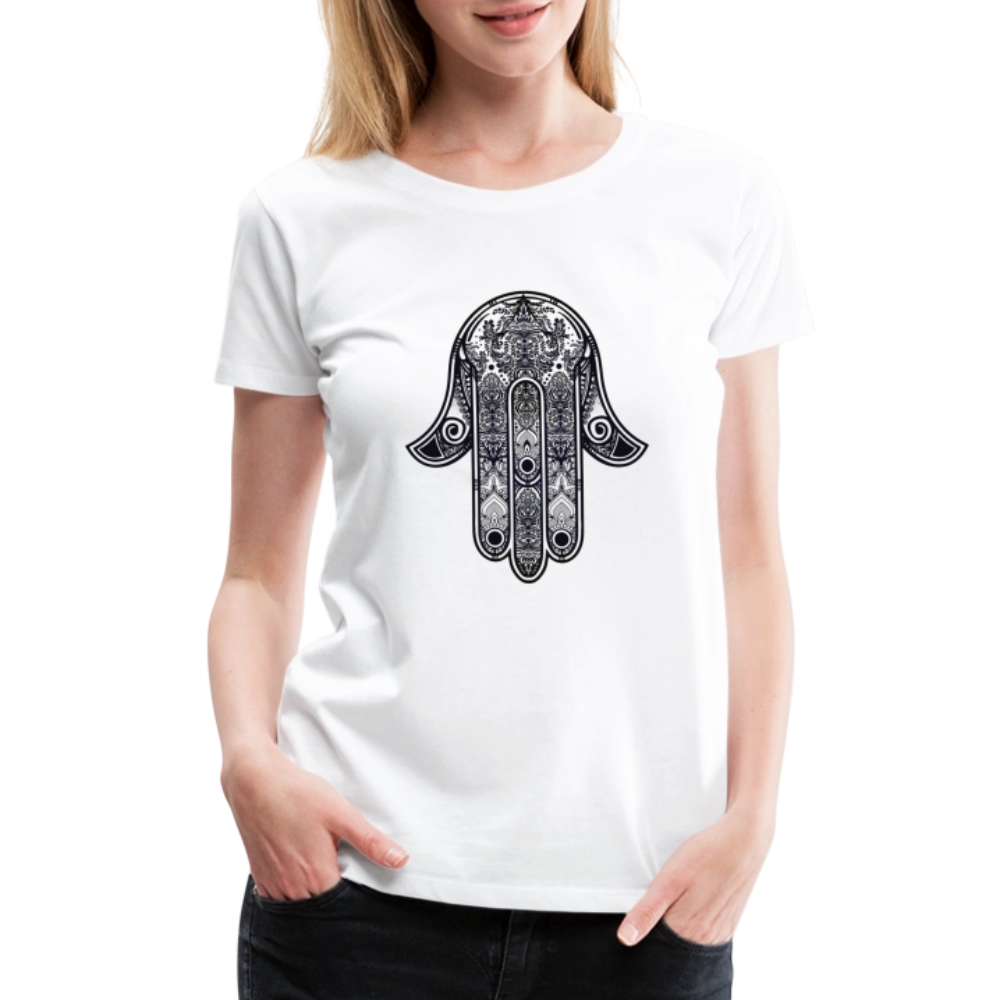 Hand of Fatimah Women’s Premium T-Shirt - white