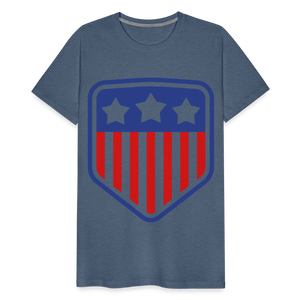 Men's Premium Patriot Tee - heather blue