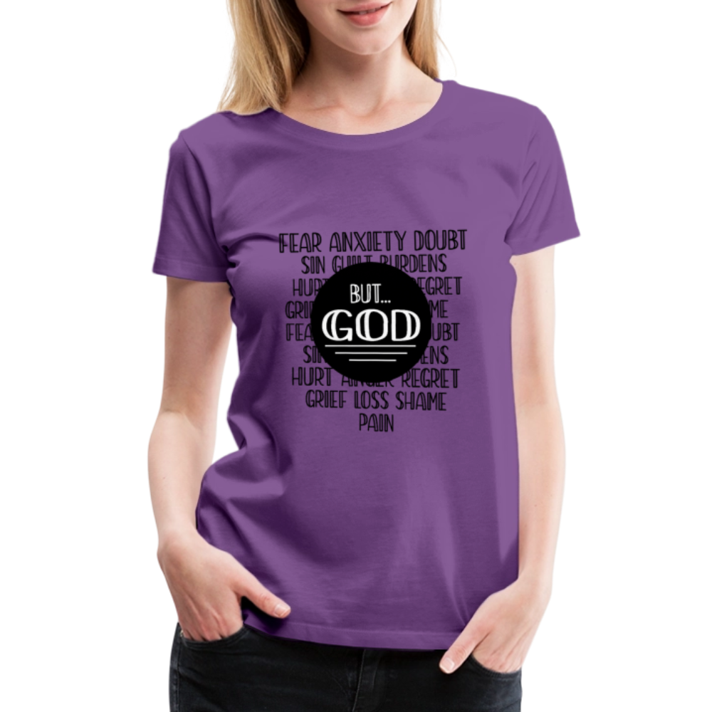 But God Women’s Premium T-Shirt - purple