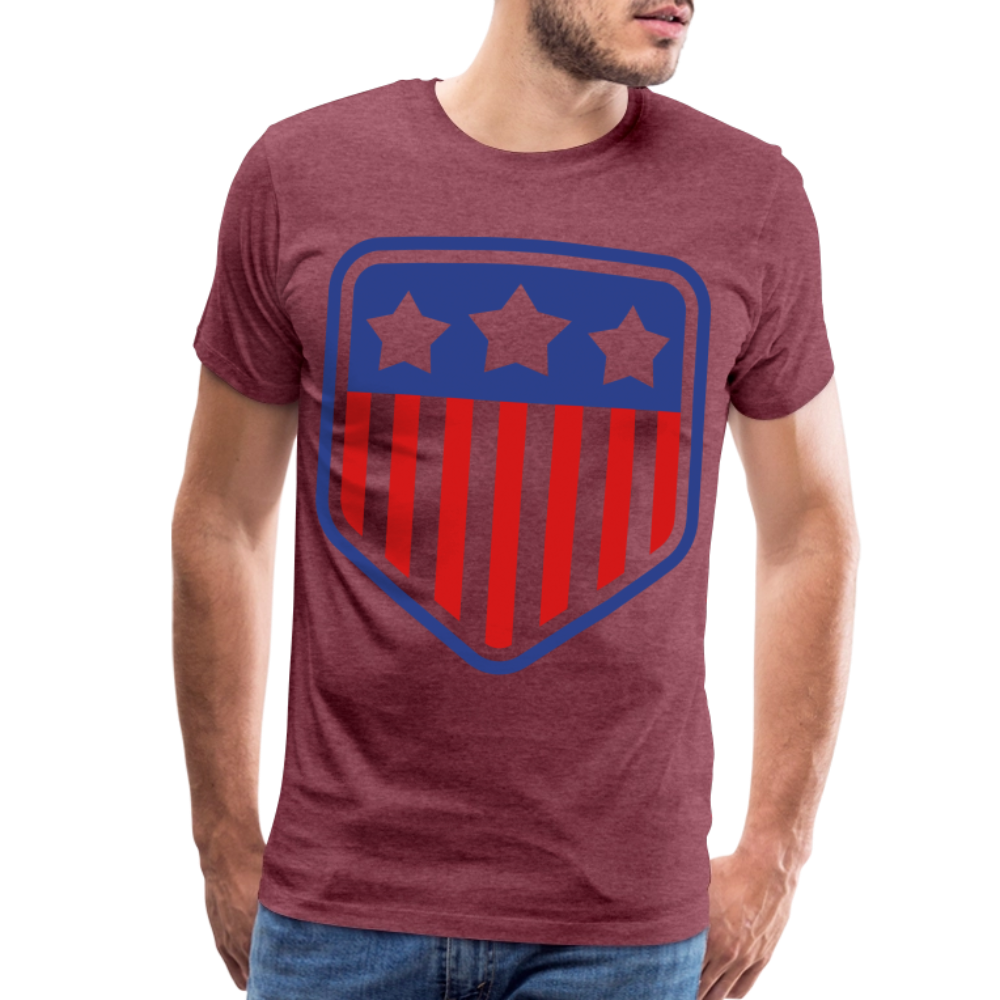 Men's Premium Patriot Tee - heather burgundy