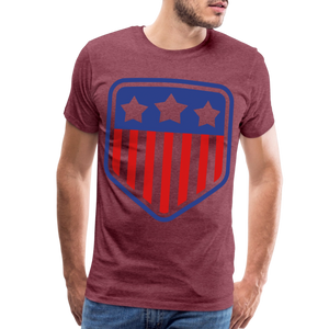 Men's Premium Patriot Tee - heather burgundy