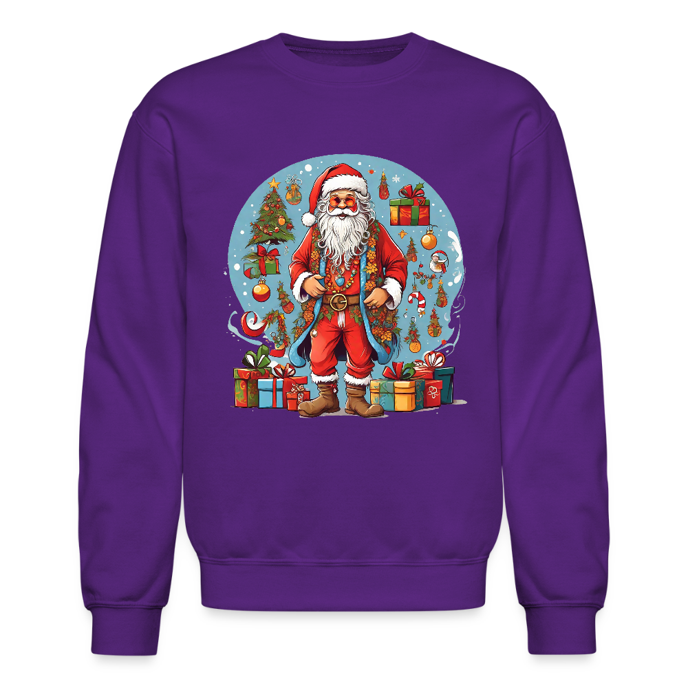Hippie Santa Sweatshirt - purple