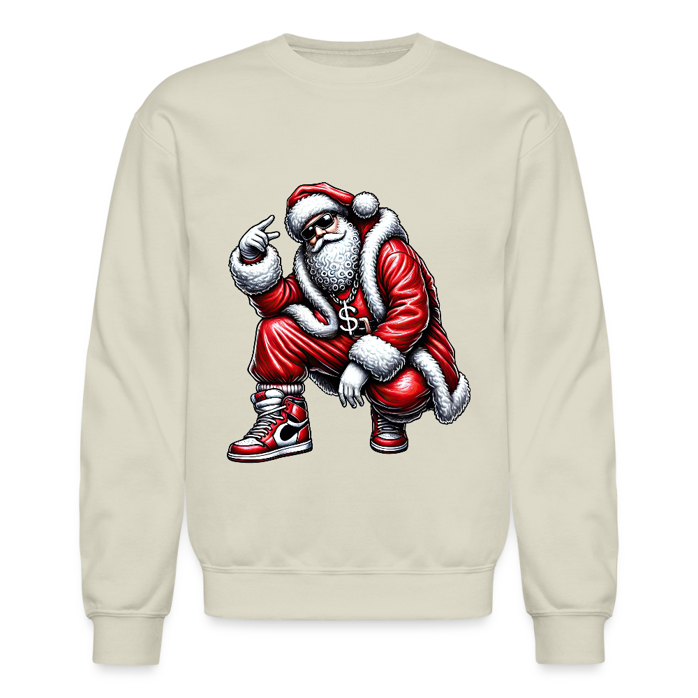Hip Hop Santa Crewneck Sweatshirt - Sand