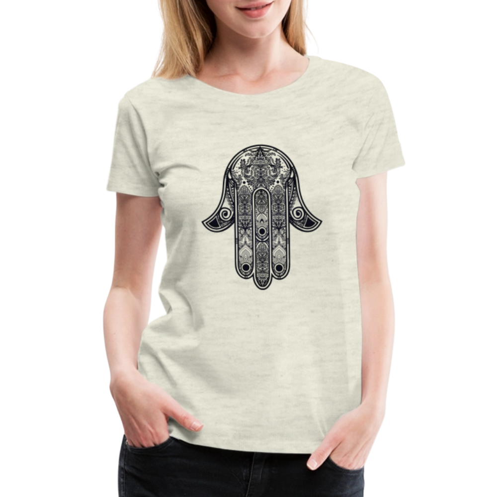 Hand of Fatimah Women’s Premium T-Shirt - heather oatmeal