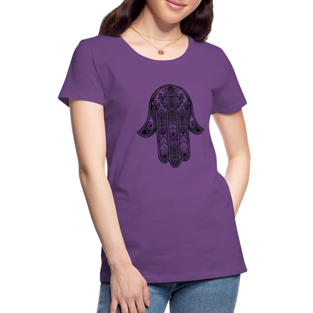 Hand of Fatimah Women’s Premium T-Shirt - purple