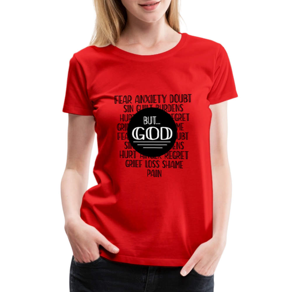 But God Women’s Premium T-Shirt - red