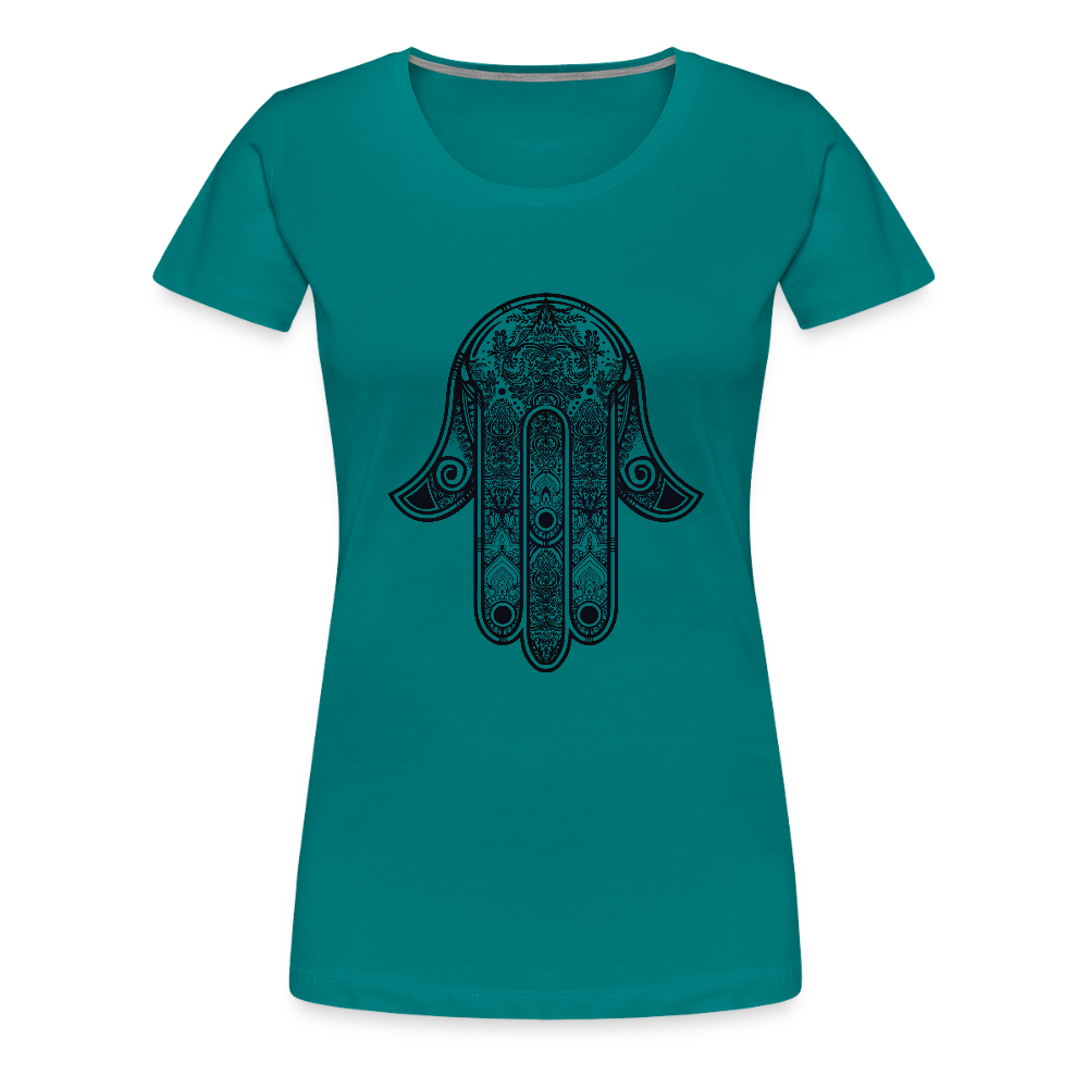 Hand of Fatimah Women’s Premium T-Shirt - teal