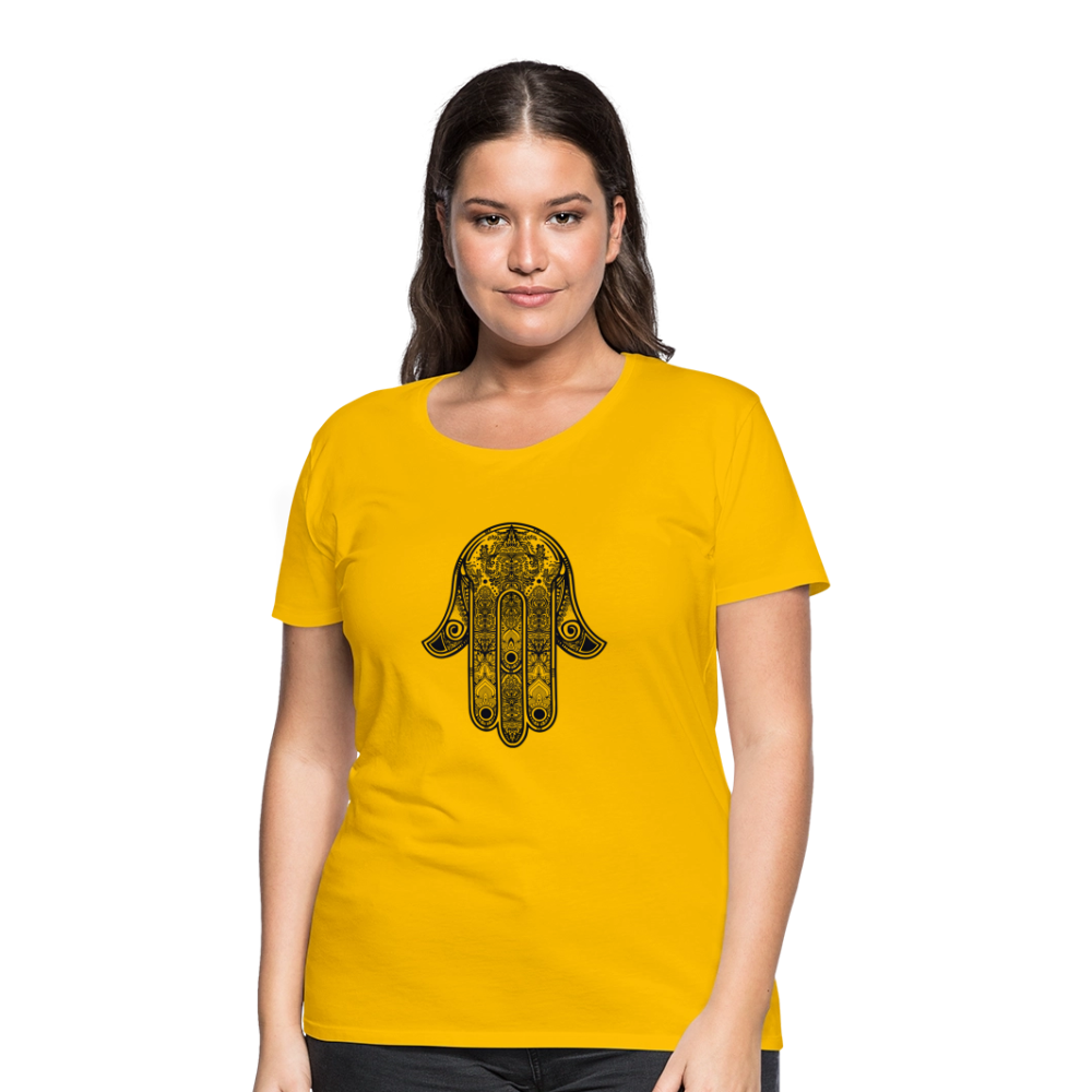 Hand of Fatimah Women’s Premium T-Shirt - sun yellow
