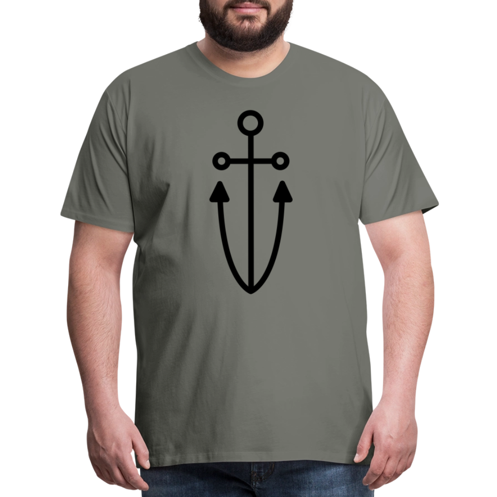 Anchor Men's Premium T-Shirt - asphalt gray