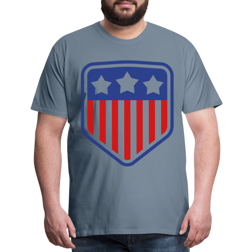 Men's Premium Patriot Tee - steel blue