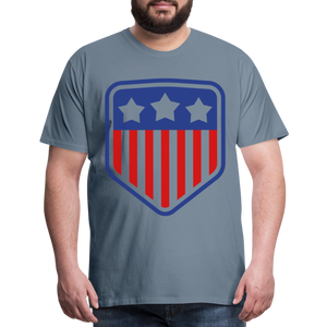Men's Premium Patriot Tee - steel blue
