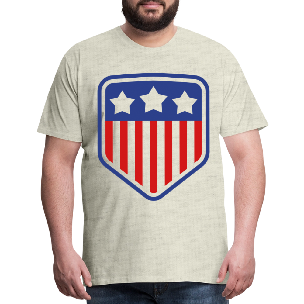 Men's Premium Patriot Tee - heather oatmeal