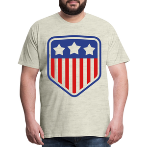 Men's Premium Patriot Tee - heather oatmeal
