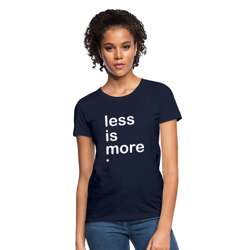 Less is More Women's T-Shirt - navy