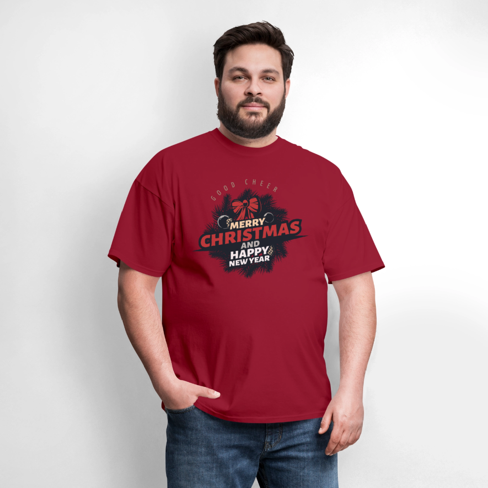 Merry Christmas Men's T-Shirt - dark red
