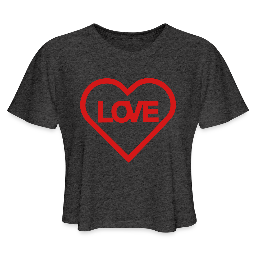 Love Women's Cropped T-Shirt - deep heather